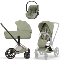 Коляска 3 в 1 Cybex Priam V Rosegold Style Sage Green + Cloud T Sage Green Plus