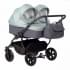 Коляска для двойни 2 в 1 Indigo Charlotte Sity Duo, Cs 02 (Темно-серый + Шалфей)
