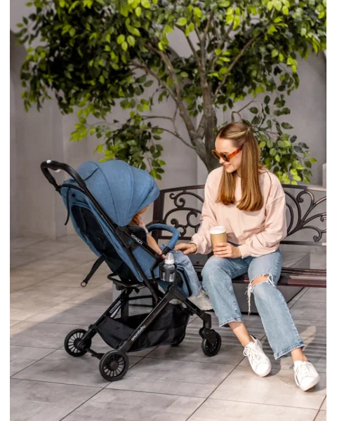 Коляска прогулочная Amarobaby Voyager, Синий