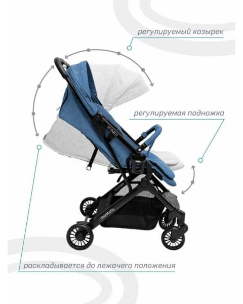 Коляска прогулочная Amarobaby Voyager, Синий