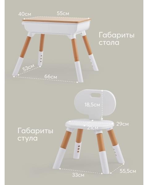 Комплект детской мебели LITEN: стол и стул от Happy Baby