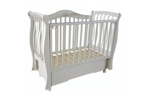 Кровать детская "Luiza-3" (универсальный маятник+колеса, автостенка съемная, ящик) (лунная ночь)