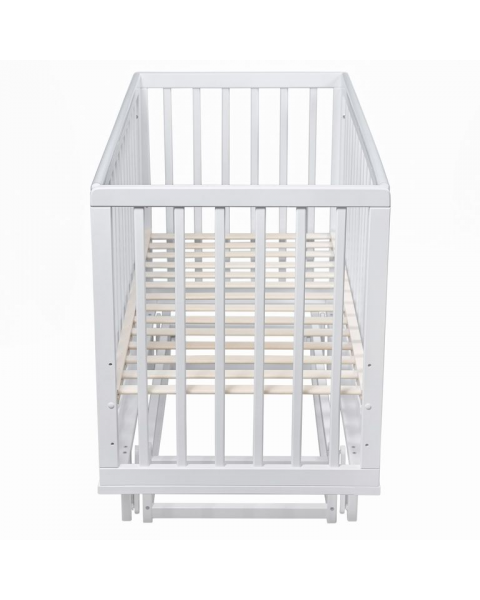 Кроватка детская продольный маятник Pituso Mirage Белый-белый