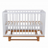 Кроватка детская продольный маятник Pituso Mirage Белый-бук
