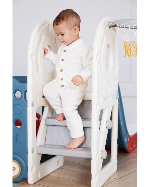 Игровой комплекс с горкой UNIX Kids Bus 171 см Red