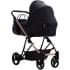 Детская коляска Bebetto Yoddi Premium Class 2 в 1 02 черная кожа рама бронза