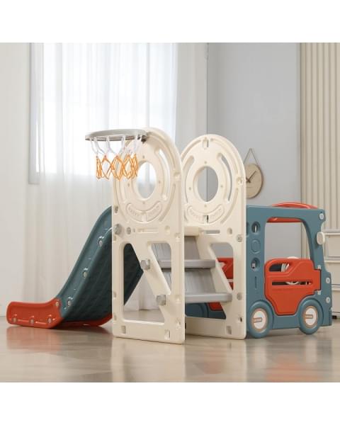 Игровой комплекс с горкой UNIX Kids Bus 171 см Red