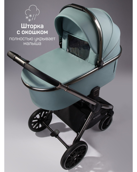 Детская коляска AmaroBaby Motus Premium Ecco 3 в 1 с автокреслом Rant Miro лагуна