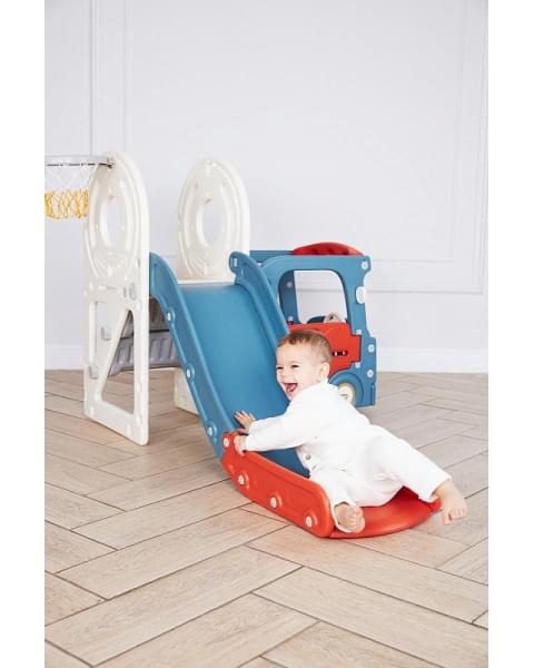 Игровой комплекс с горкой UNIX Kids Bus 171 см Red