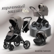 Модульная коляска 3в1 Luxmom 888X коричневый