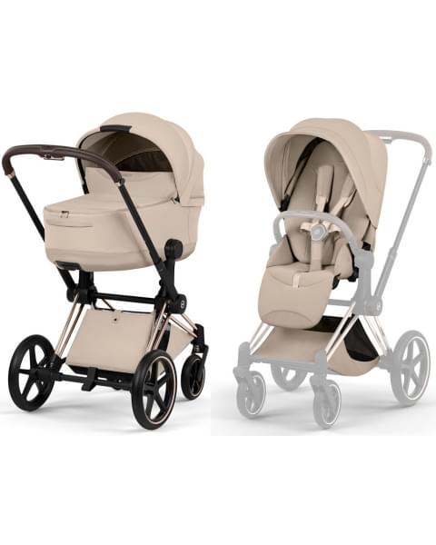 Коляска Cybex Priam V Rosegold Style Collection 2 в 1 Cozy Beige