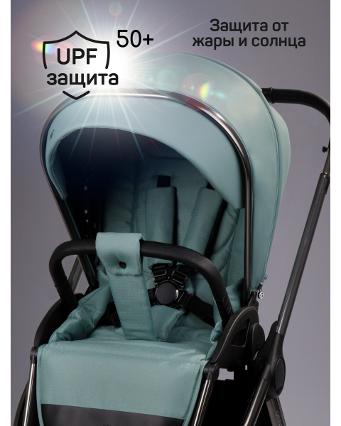 Детская коляска AmaroBaby Motus Premium Ecco 3 в 1 с автокреслом Rant Miro лагуна