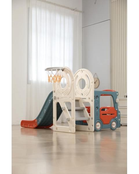 Игровой комплекс с горкой UNIX Kids Bus 171 см Red