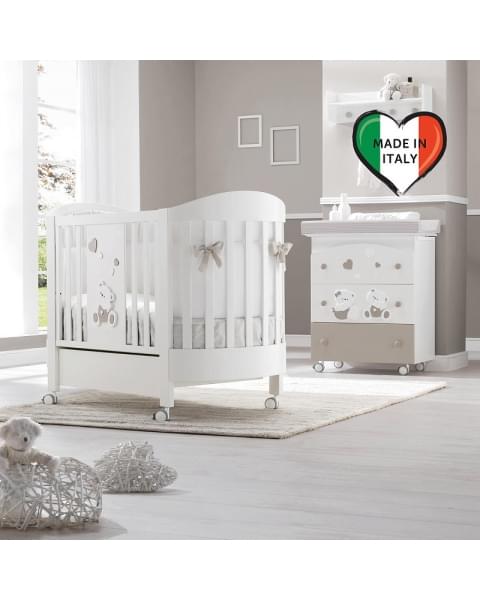 Пеленальный комод Erbesi Mirtillo белый/песочный