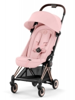 Прогулочная коляска Cybex Coya Peach Pink с дождевиком и бампером/Rosegold