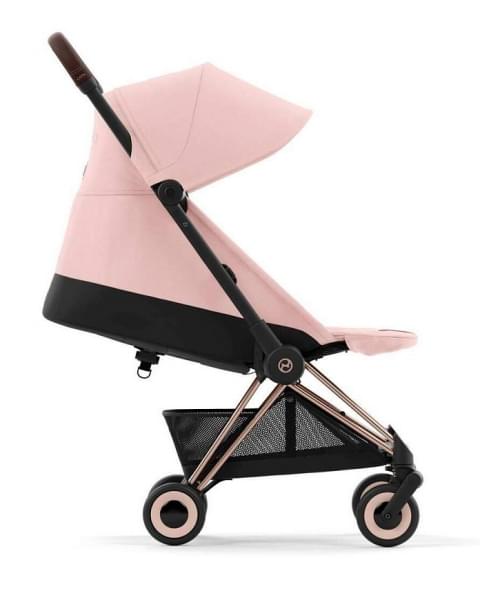 Прогулочная коляска Cybex Coya Peach Pink с дождевиком и бампером/Rosegold