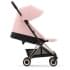 Прогулочная коляска Cybex Coya Peach Pink с дождевиком и бампером/Rosegold