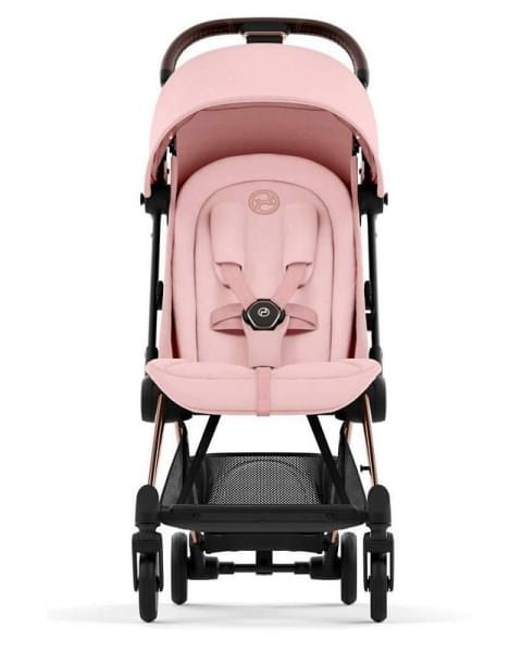 Прогулочная коляска Cybex Coya Peach Pink с дождевиком и бампером/Rosegold