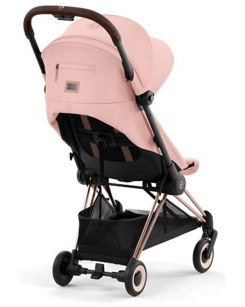 Прогулочная коляска Cybex Coya Peach Pink с дождевиком и бампером/Rosegold
