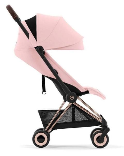 Прогулочная коляска Cybex Coya Peach Pink с дождевиком и бампером/Rosegold
