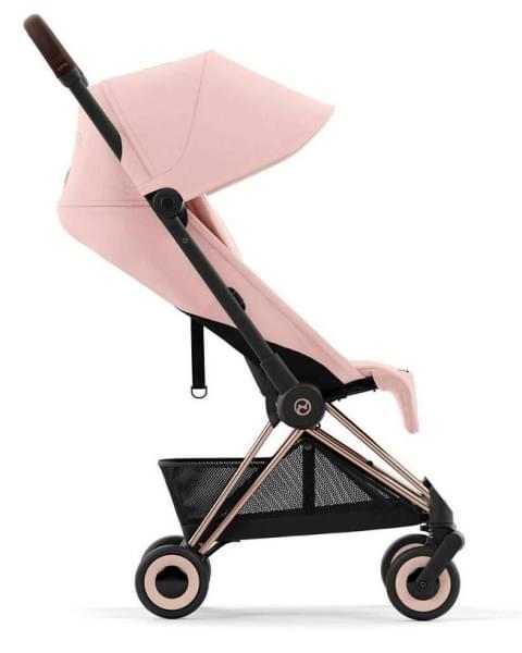 Прогулочная коляска Cybex Coya Peach Pink с дождевиком и бампером/Rosegold