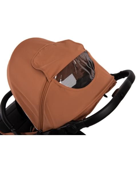 Прогулочная коляска Peppy Polo 2.0 Toffee черная рама, сумка