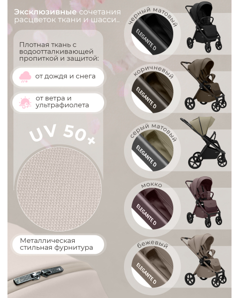 Прогулочная коляска Sweet Baby SBL Elegante D Cream