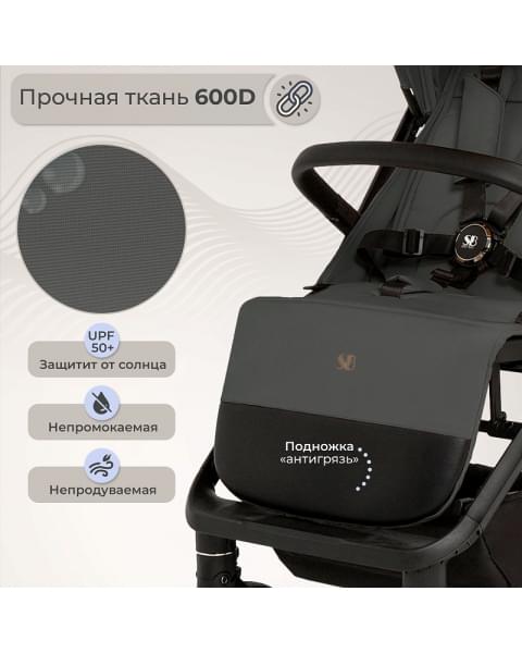 Прогулочная коляска Sweet Baby Aura Plus Dark Grey