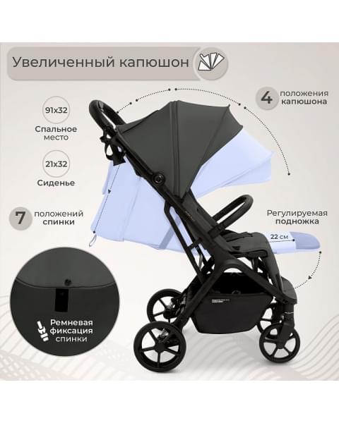 Прогулочная коляска Sweet Baby Aura Plus Dark Grey