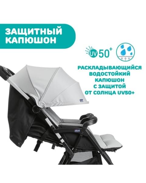 Прогулочная коляска для двойни Chicco Ohlala Twin, Black Night (Черный)