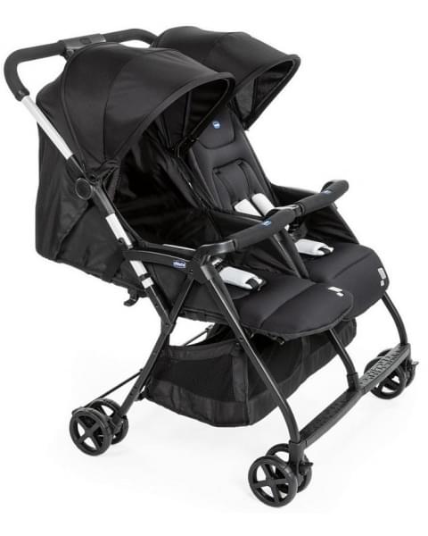 Прогулочная коляска для двойни Chicco Ohlala Twin, Black Night (Черный)