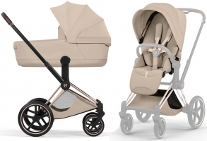 Коляска Cybex Priam V Rosegold Style Collection 2 в 1 Cozy Beige