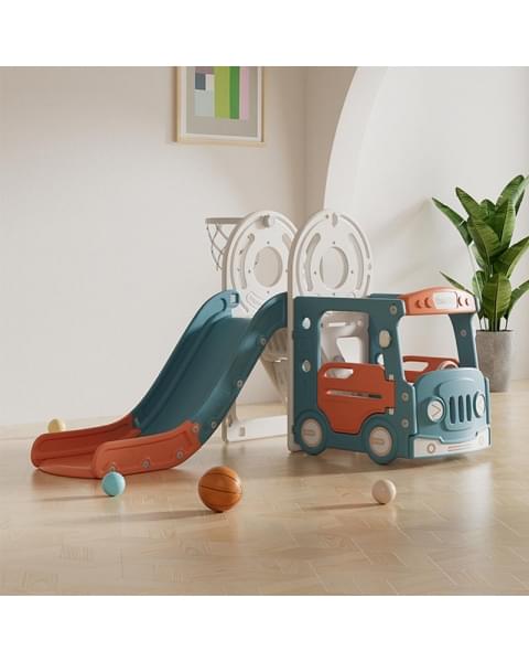 Игровой комплекс с горкой UNIX Kids Bus 171 см Red