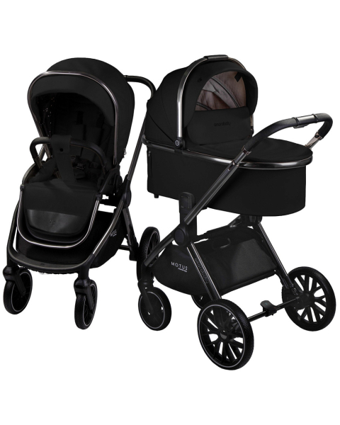 Детская коляска AmaroBaby Motus Premium Ecco 3 в 1 с автокреслом Rant Miro черный