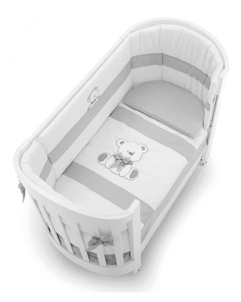 Детская кровать Erbesi Tato Ovale (Тато овальная) белый/серый