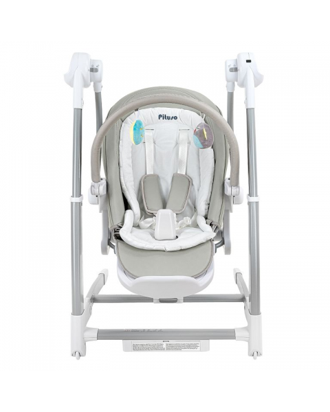 Стульчик для кормления Pituso Triola 3 в 1, Light Gray (Светло-серый)