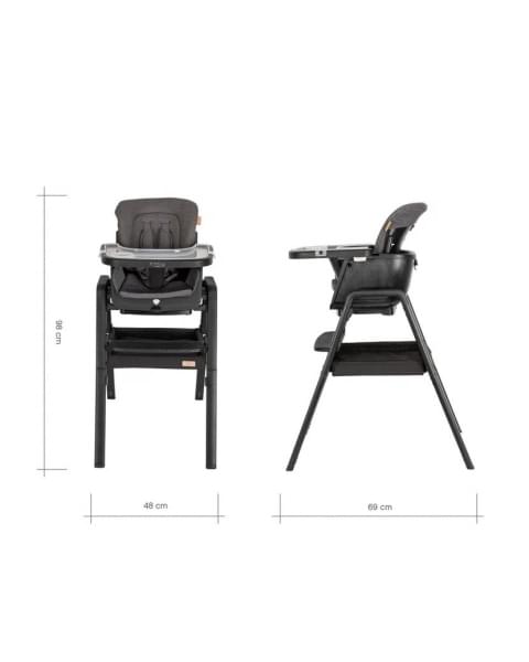 Стульчик для кормления Tutti Bambini Nova, Black / Black 611010/9999B (Черный)