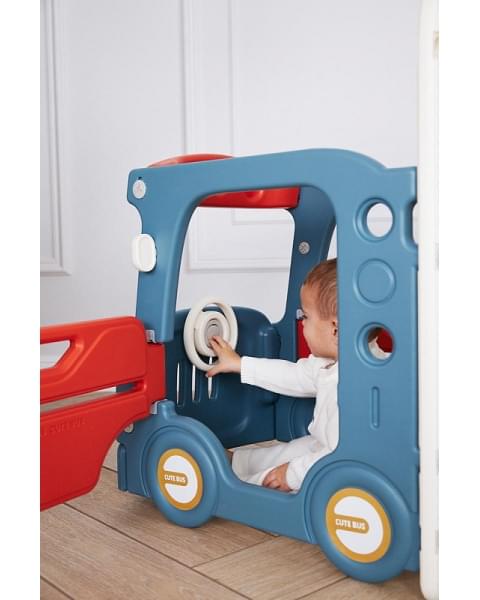 Игровой комплекс с горкой UNIX Kids Bus 171 см Red