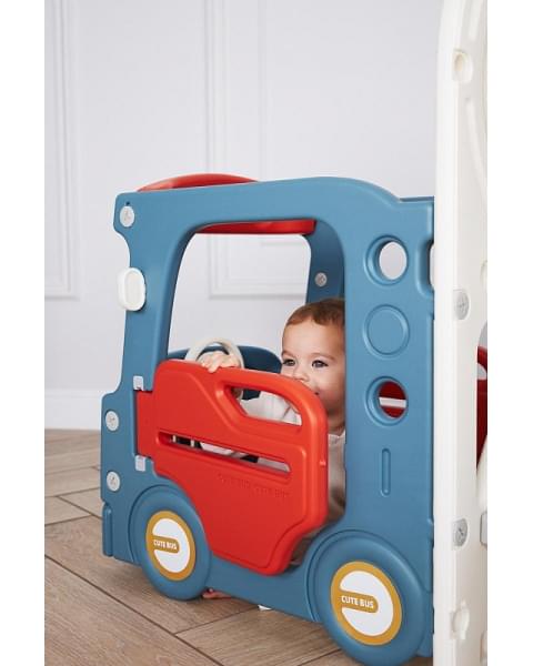 Игровой комплекс с горкой UNIX Kids Bus 171 см Red