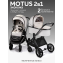 Детская коляска AmaroBaby Motus Premium Ecco 3 в 1 с автокреслом Rant Miro молочный