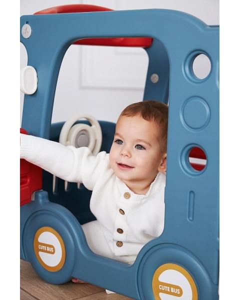 Игровой комплекс с горкой UNIX Kids Bus 171 см Red
