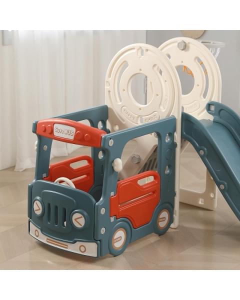 Игровой комплекс с горкой UNIX Kids Bus 171 см Red