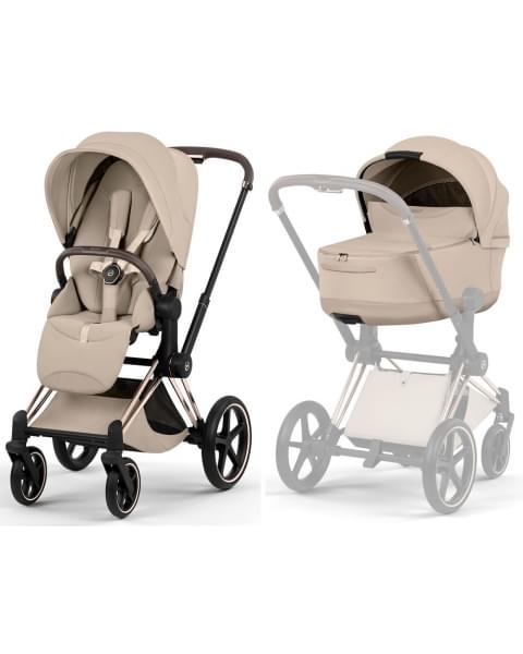 Коляска Cybex Priam V Rosegold Style Collection 2 в 1 Cozy Beige