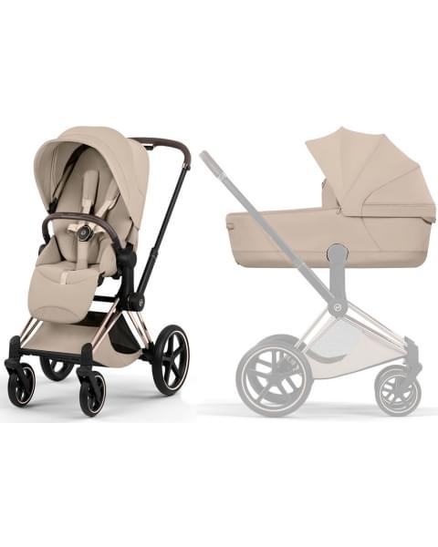Коляска Cybex Priam V Rosegold Style Collection 2 в 1 Cozy Beige