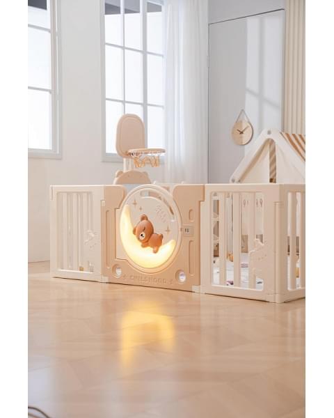 Манеж UNIX Kids DeLuxe House&Storage Camel 180 x 200 см с игровыми аксессуарами