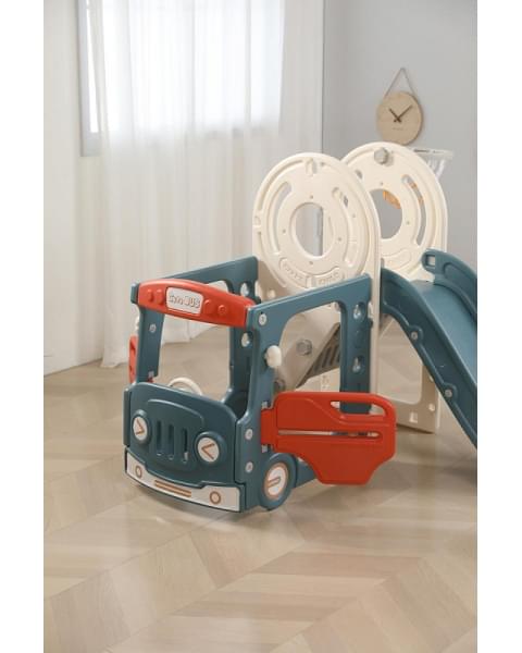 Игровой комплекс с горкой UNIX Kids Bus 171 см Red