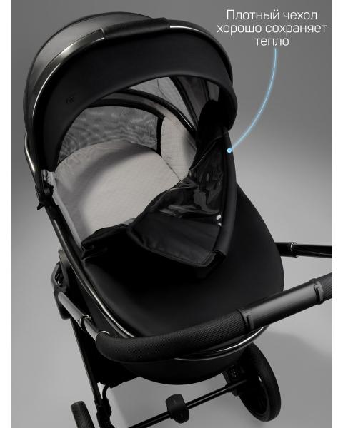 Детская коляска AmaroBaby Motus Premium Ecco 3 в 1 с автокреслом Rant Miro черный
