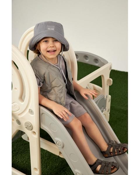 Игровой комплекс с горкой UNIX Kids Bus 171 см Grey