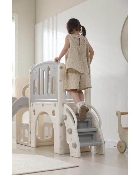 Игровой комплекс с горкой UNIX Kids Star Grey