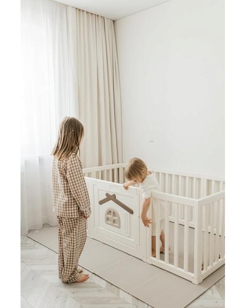 Большой детский игровой манеж UNIX Kids Classic Tree House 150 x 180 Camel